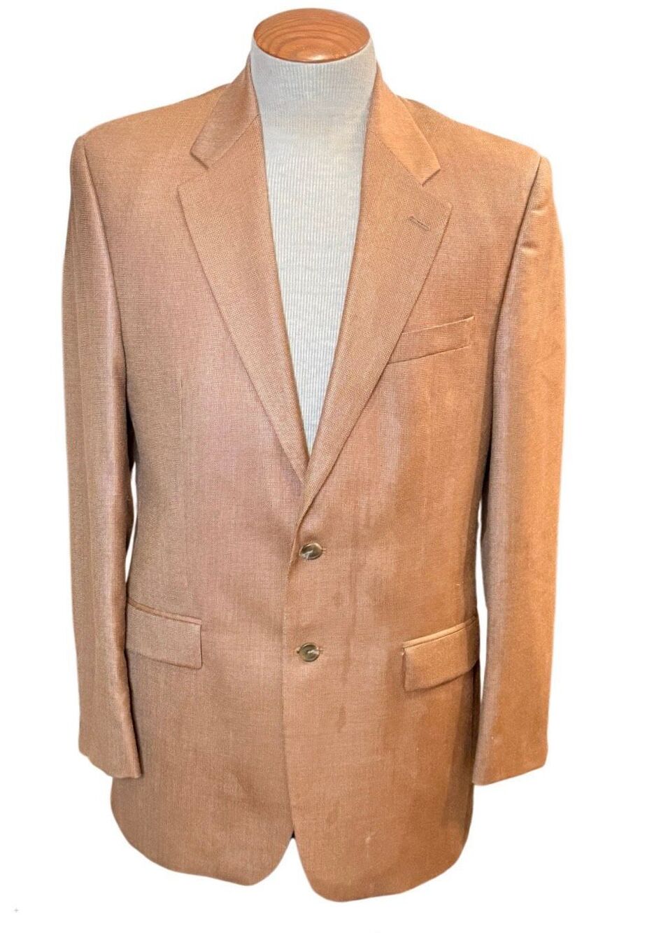 Lauren Ralph Lauren Silk Wool Blend 2-Button Spirt Coat Blazer 40L